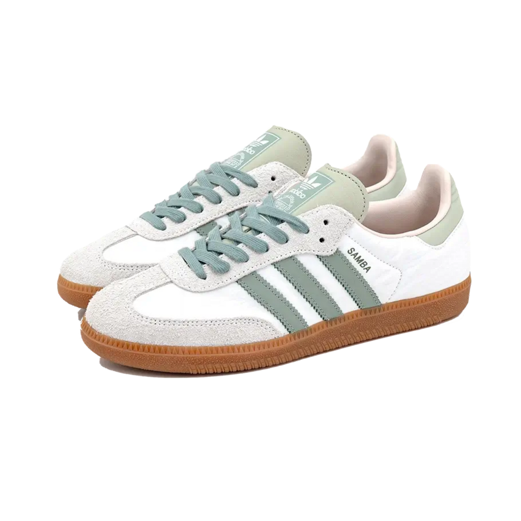 Adidas Samba OG Cloud White Silver Green