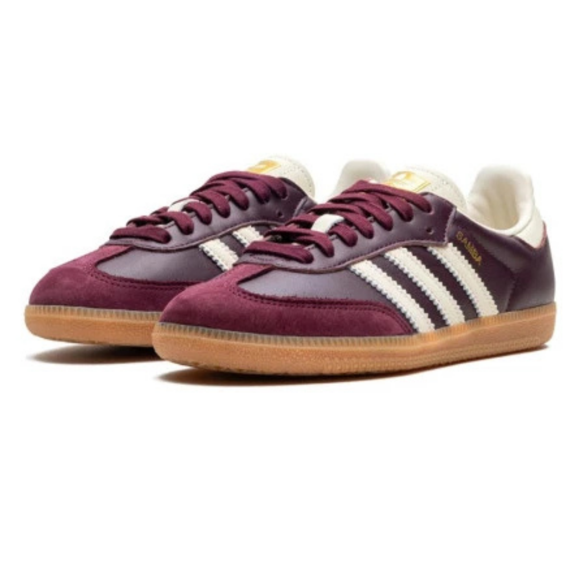 Adidas Samba OG Maroon Gold Metallic