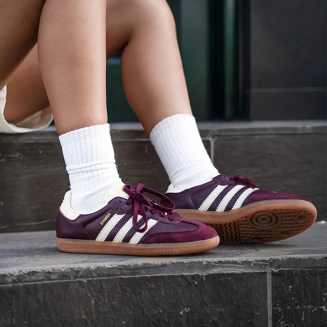 Adidas Samba OG Maroon Gold Metallic